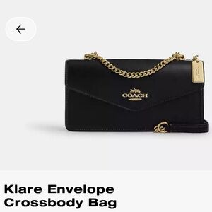 Coach Black and Gold Klare Crossbody Bag